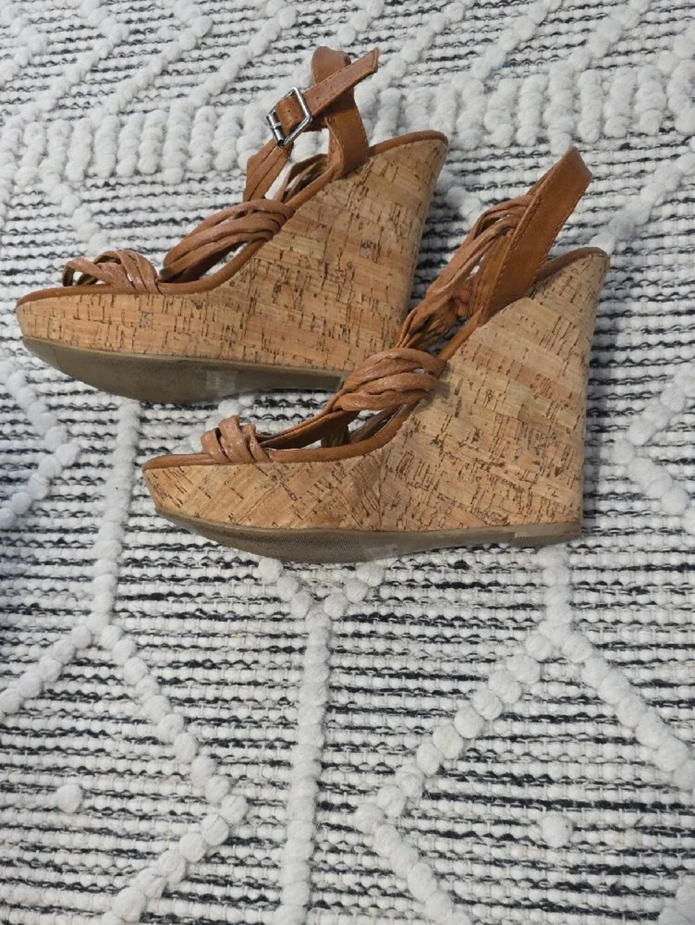 Altar'd State Tan Cork Wedge Sandals